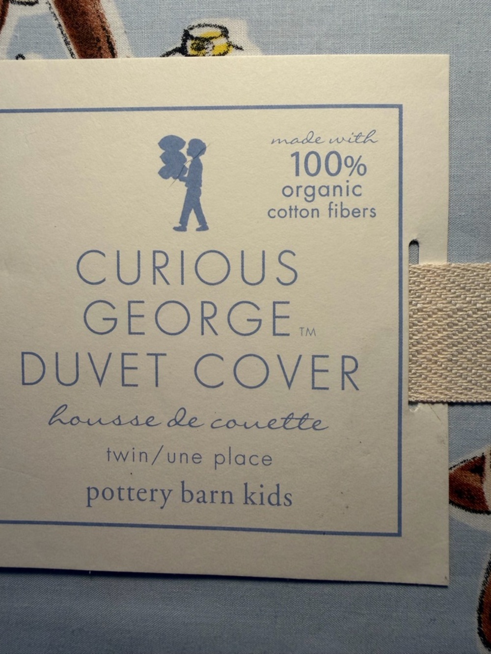 Curious George Duvet Cover - Light Blue